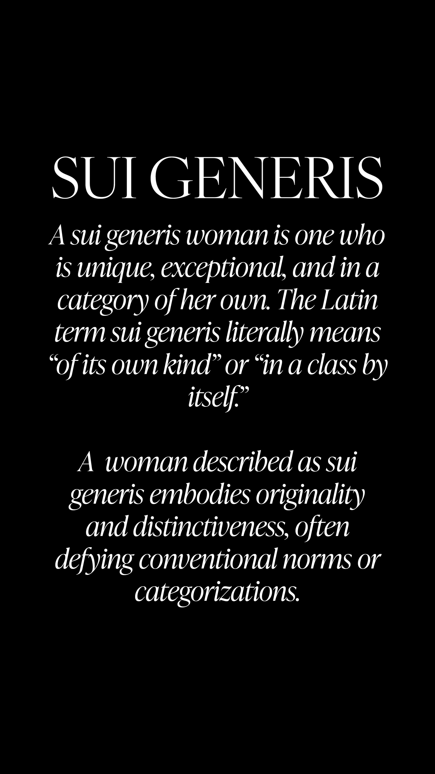 Sui Generis